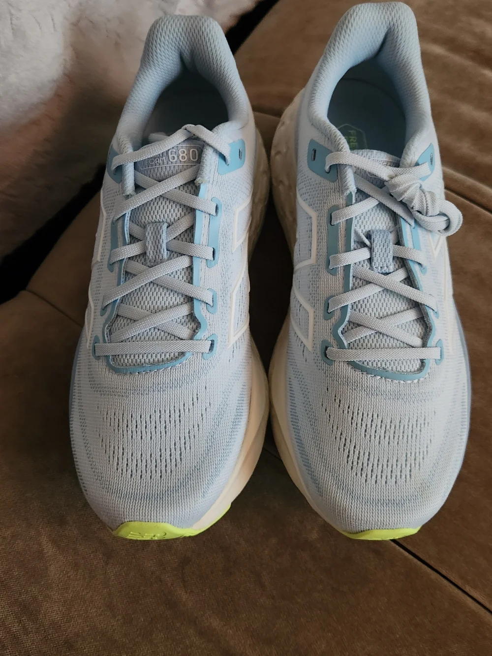New Balance Women's Pale Blue Fresh Foam 680 Running Sneakers